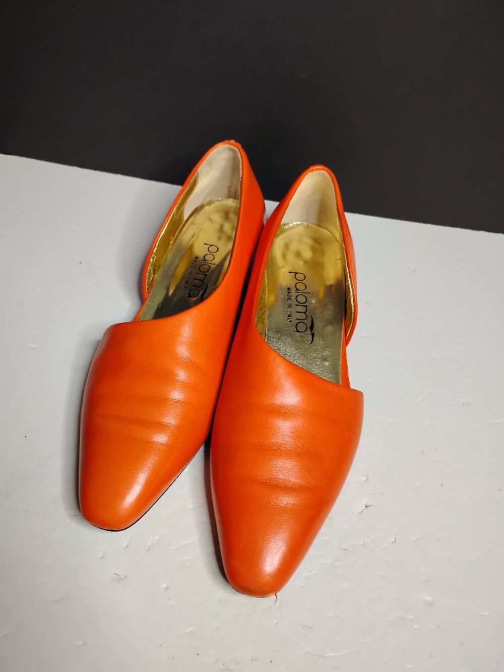 Paloma 7.5 C Orange Made In Italy Asymmetrical Shoes